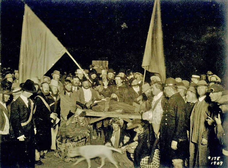 Young Black Boy prepared for sacrifice at Bohemian Grove, 1909