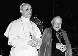 John XXIII pictured with Pius XII