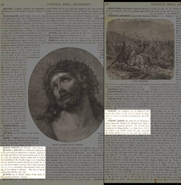 Closeup of the confusing Jesus Christ/Jesus heresy, source: 1883 Haydock “Catholic” Bible. The Shocking Truth.