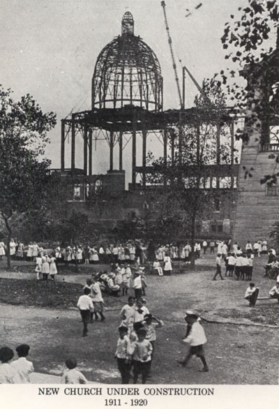 Catholic Church under construction in the 1900's
