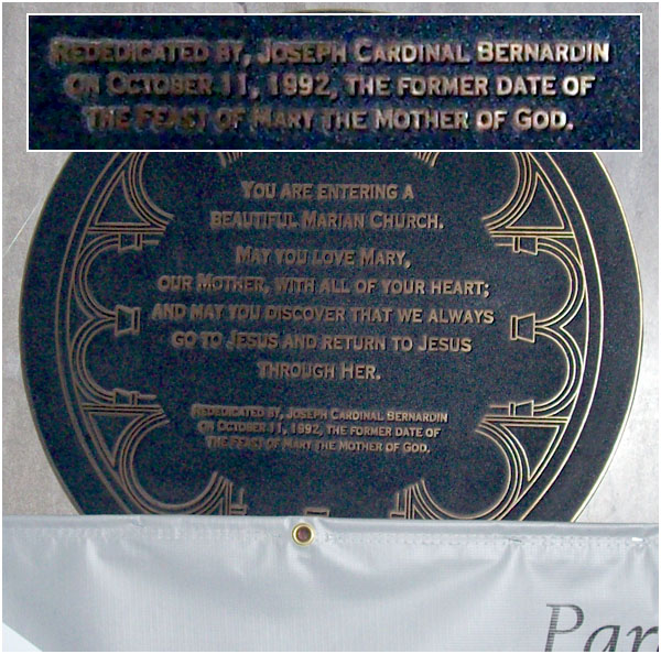 St. Mary of the Angels Chicago - heretical markings