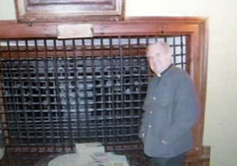 The real Sister Lucia was ordered by the Vatican to be separated from the public behind a grille similar to this one.