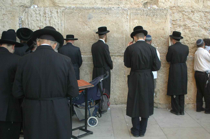 Jews at the remains of King Herod's Temple