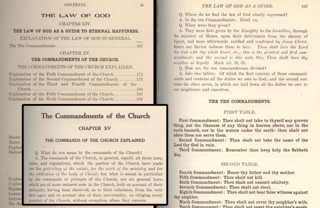 Manual of the Holy Catholic Church - Catholic Commandments