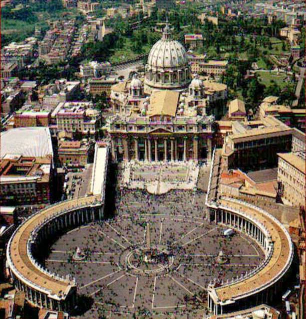 The key shaped Vatican Courtyard