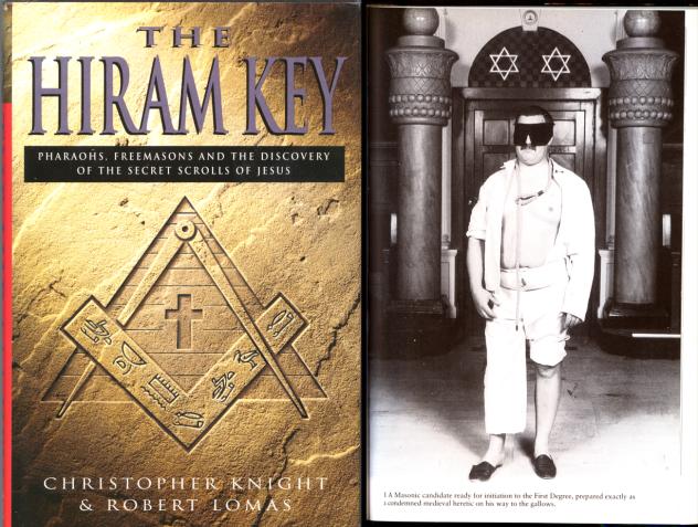 The Hiram Key shows the dress of an initiate into Freemasonry as a heretic against the Catholic Church