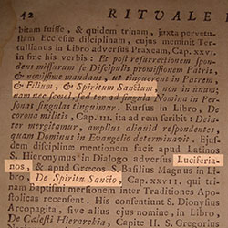 A 1757 copy of Rituale Romanum elaborates on the Council of Trent's decision.