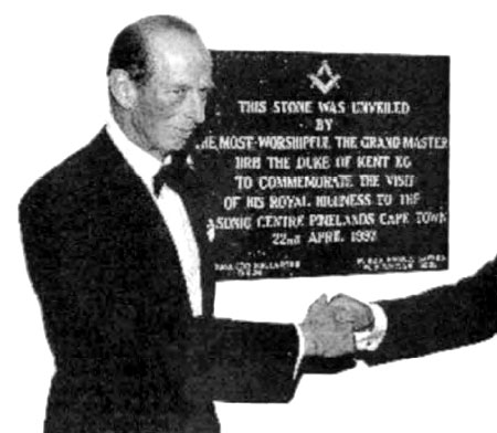 Great Britain's Duke of Kent, head of the United Lodge, the largest Masonic fraternity in England, holds the title, The Most Worshipful Grand Master.
