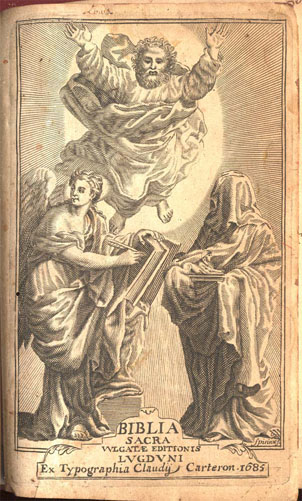 The Jewish-Masonic Trinity from the 1685 Catholic Latin Vulgate Bible.